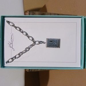 Silver Link Necklace with Removable Hope Charm